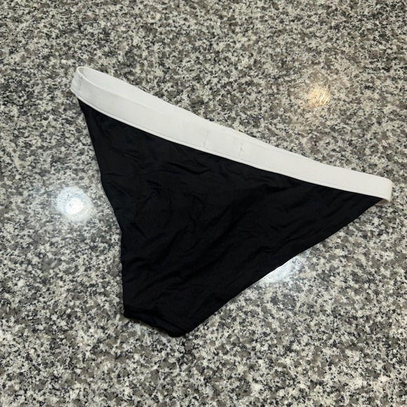 Onia Bikini Bottom Womens Large Black White Swim Briefs‎ Classic Minimalist - Picture 5 of 6